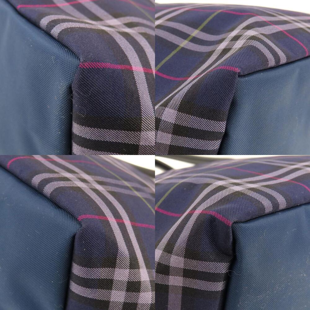 Burberry Canvas Handbag Label Blue Check - Picture 10 of 11